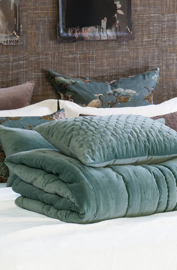Bianca Lorenne - Mica Comforter/ Eurocase /Cushion - Lagoon